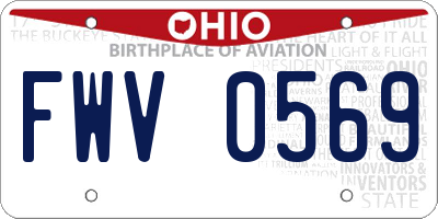 OH license plate FWV0569