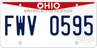 OH license plate FWV0595