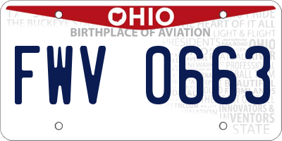 OH license plate FWV0663