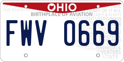 OH license plate FWV0669