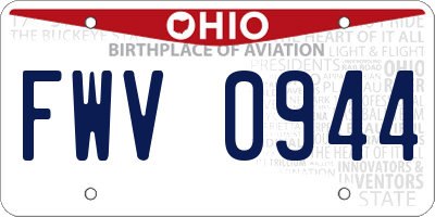 OH license plate FWV0944