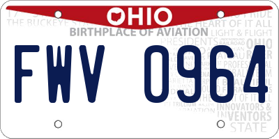 OH license plate FWV0964