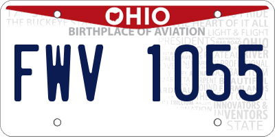 OH license plate FWV1055