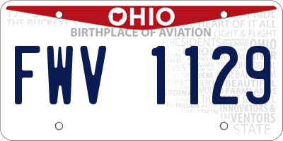 OH license plate FWV1129