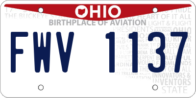 OH license plate FWV1137