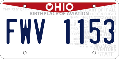 OH license plate FWV1153