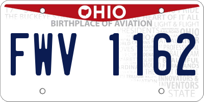 OH license plate FWV1162
