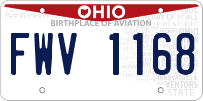 OH license plate FWV1168