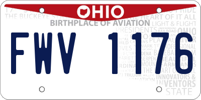 OH license plate FWV1176