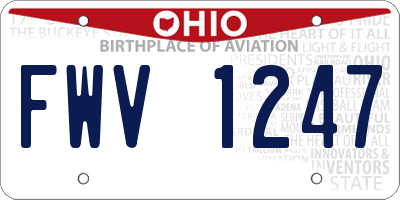 OH license plate FWV1247