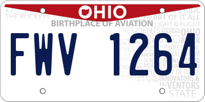 OH license plate FWV1264