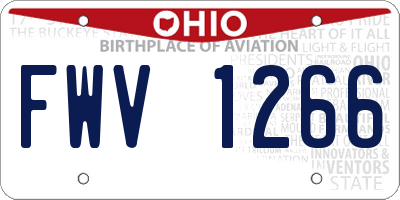 OH license plate FWV1266