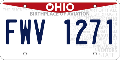 OH license plate FWV1271