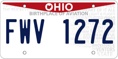 OH license plate FWV1272