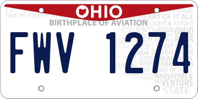 OH license plate FWV1274