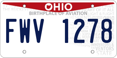 OH license plate FWV1278
