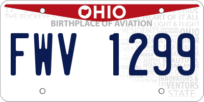 OH license plate FWV1299