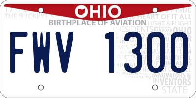 OH license plate FWV1300