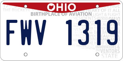 OH license plate FWV1319