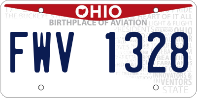 OH license plate FWV1328