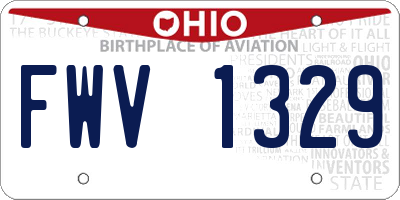 OH license plate FWV1329