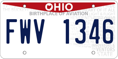 OH license plate FWV1346