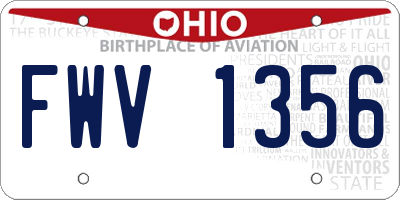 OH license plate FWV1356