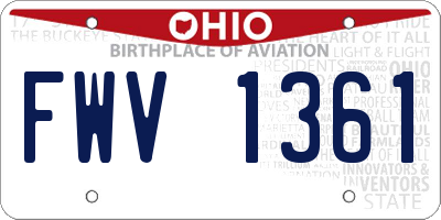 OH license plate FWV1361