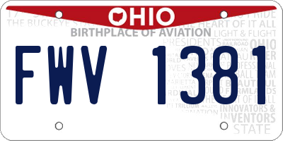 OH license plate FWV1381