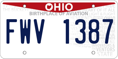 OH license plate FWV1387