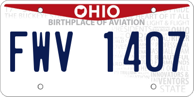 OH license plate FWV1407