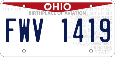 OH license plate FWV1419