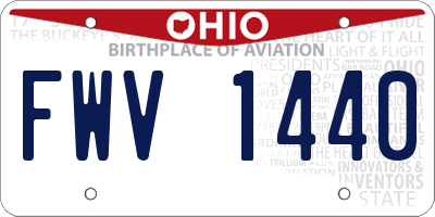 OH license plate FWV1440