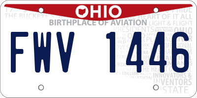 OH license plate FWV1446