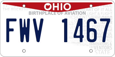 OH license plate FWV1467