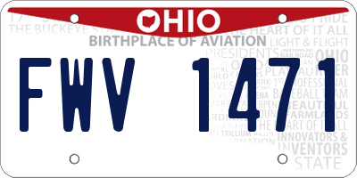 OH license plate FWV1471