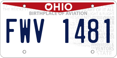 OH license plate FWV1481