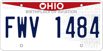 OH license plate FWV1484