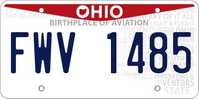 OH license plate FWV1485