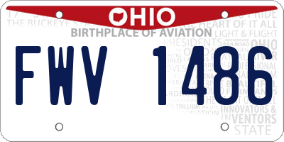 OH license plate FWV1486