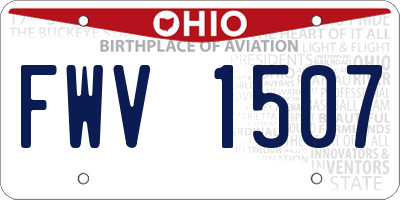 OH license plate FWV1507