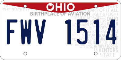 OH license plate FWV1514