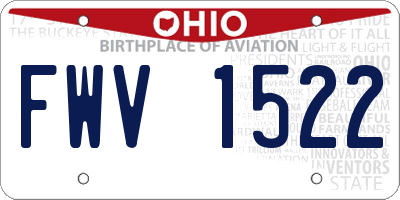 OH license plate FWV1522