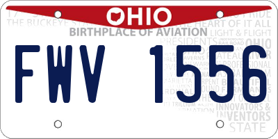 OH license plate FWV1556