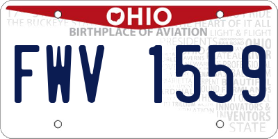 OH license plate FWV1559