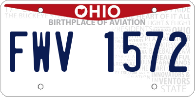 OH license plate FWV1572