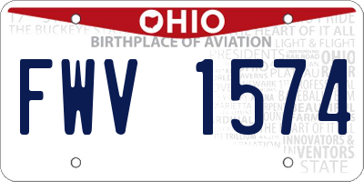 OH license plate FWV1574