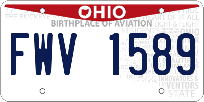 OH license plate FWV1589