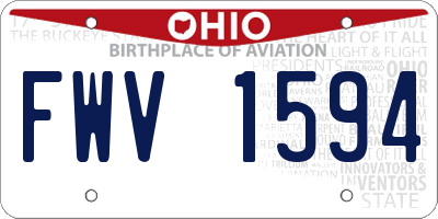 OH license plate FWV1594
