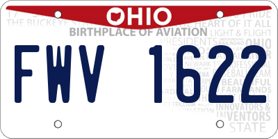 OH license plate FWV1622